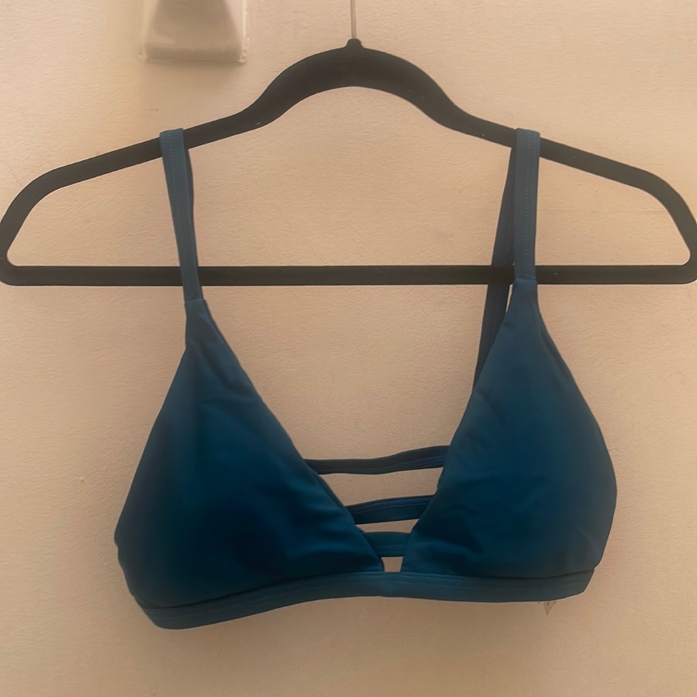 Blue zaful bathing suit top, size small